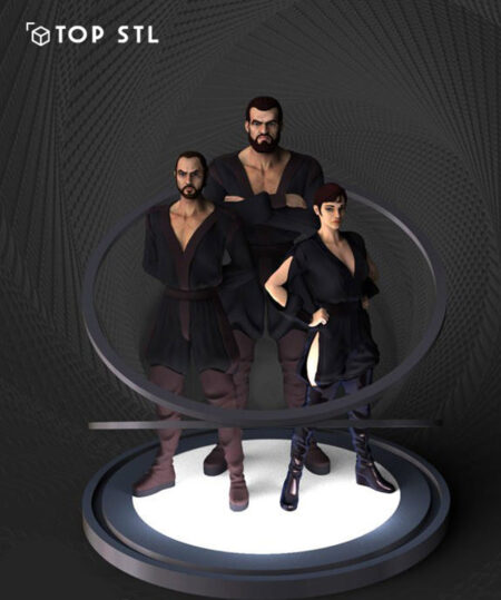 Zod, Non and Ursa From Kryptonians Superman - STL File 3d model