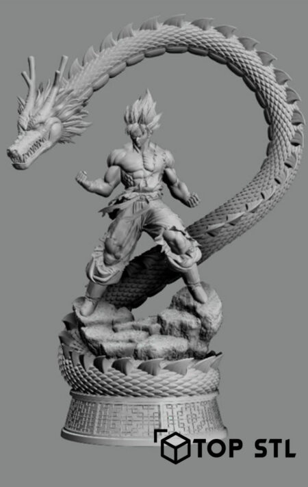 Goku Shenron Dragon Ball Z STL File for 3D Print