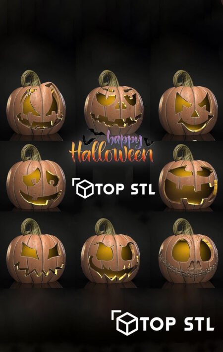 Halloween Pumpkins Pack STL Files