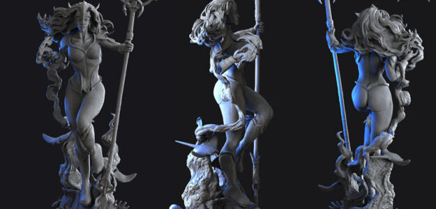 cropped mera queen of atlantis 3d model ready to print stl