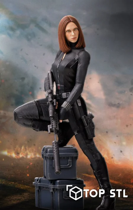 Black Widow STL 3D Print Model