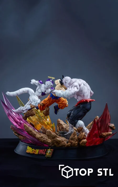 Goku and Frieza vs Jiren 3D Print STL Model