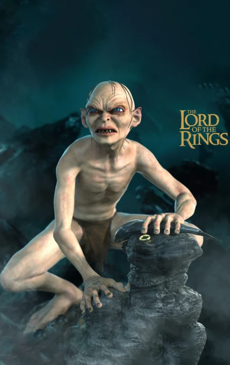 Gollum on Rock 3D Print STL Model