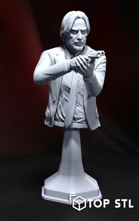 John Wick Bust 3D Print STL Model