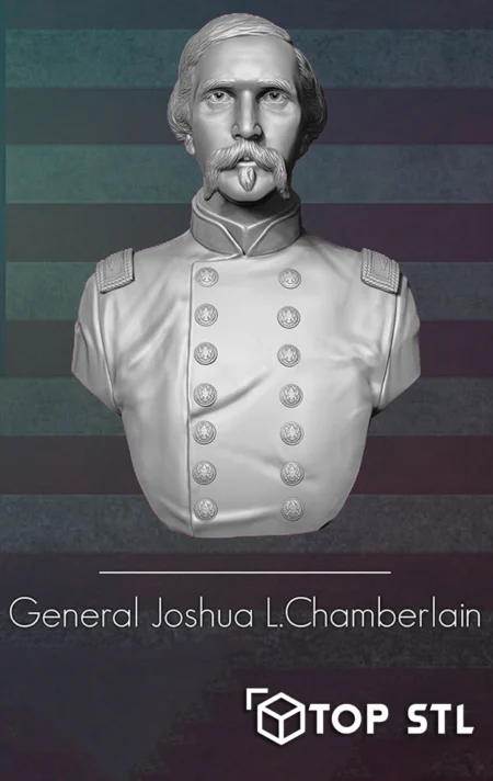 Joshua Chamberlain 3D Print STL Model