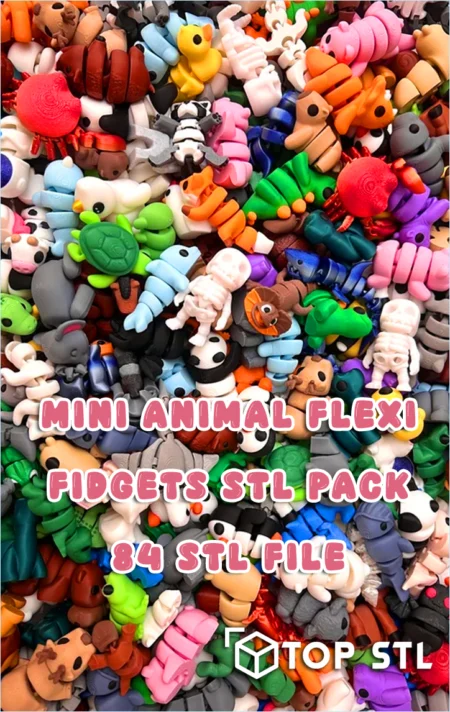 Mini Animal Flexi Fidgets STL Pack