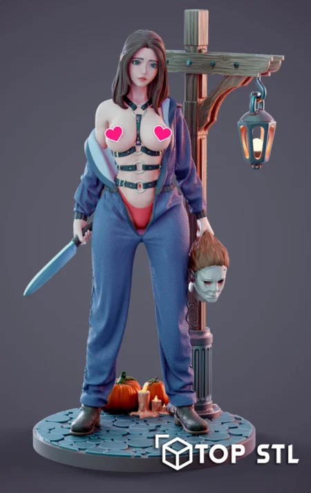 Myers Halloween Girl STL 3D Print Model