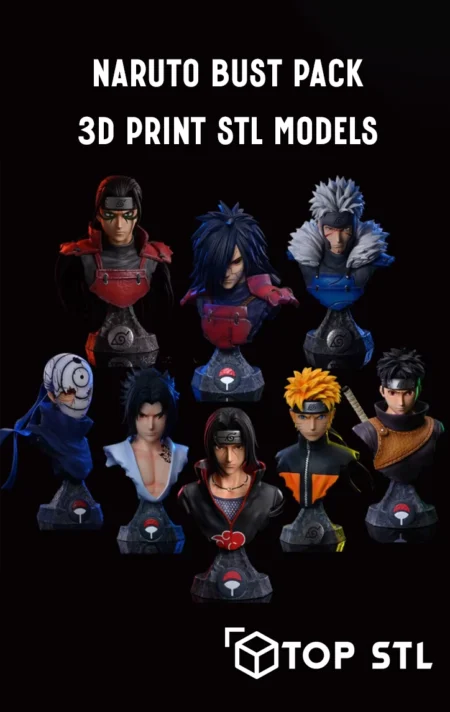 Naruto Bust Pack 3D Print STL Model