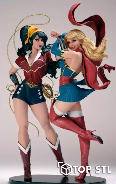 Supergirl Wonder Woman 3D Print STL Model