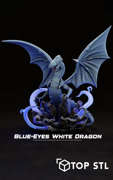 Blue-Eyes White Dragon STL 3D Print Model