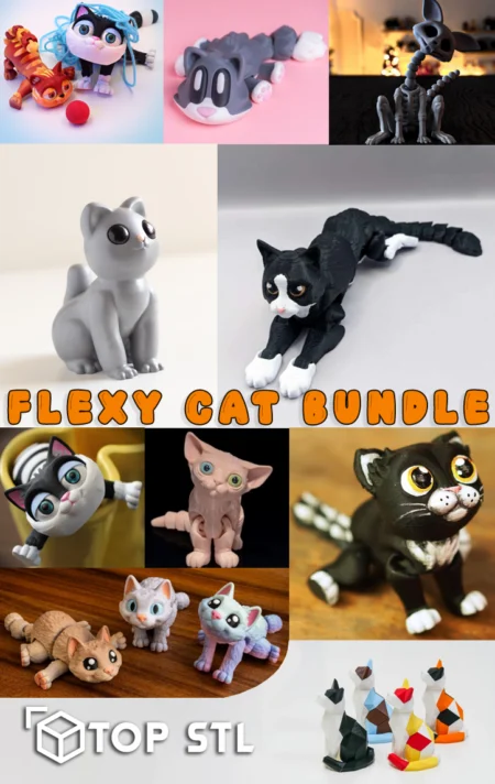 Flexi Cat Bundle STL 3MF 3D Print Models