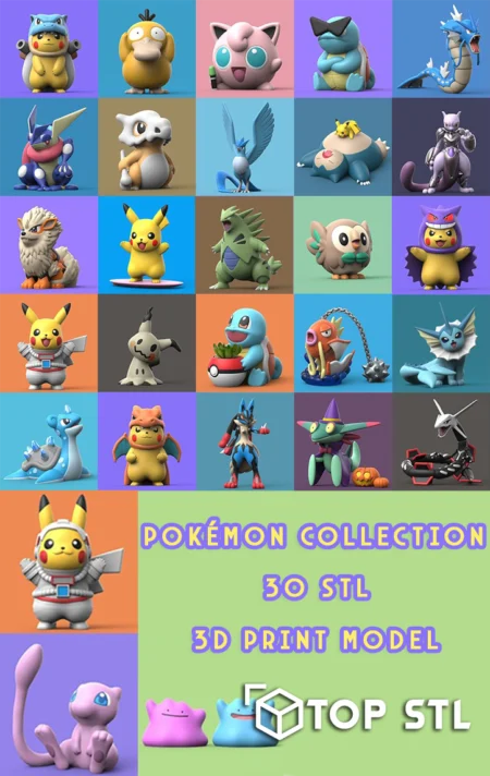 Pokemon STL 3D Print Model Collection