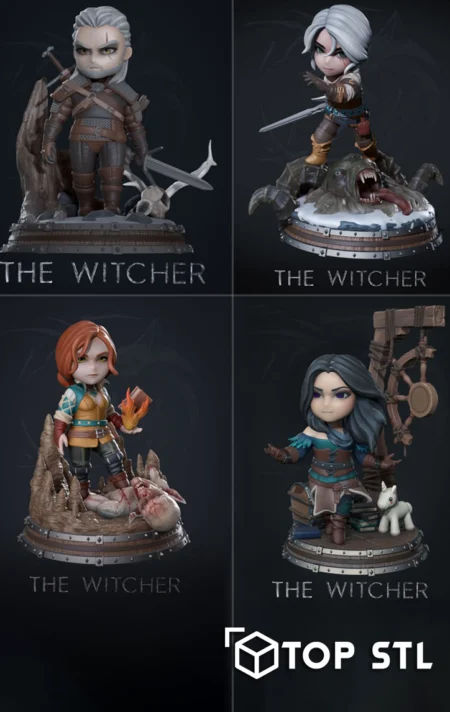 The Witcher Chibi Pack STL