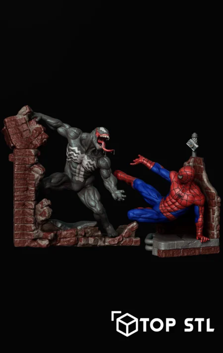 Venom and Spider Man 1994 STL