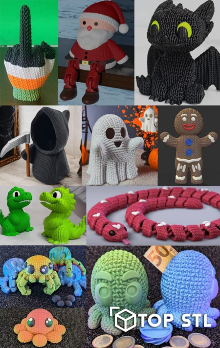 Knitted STL 3D Print Model Pack