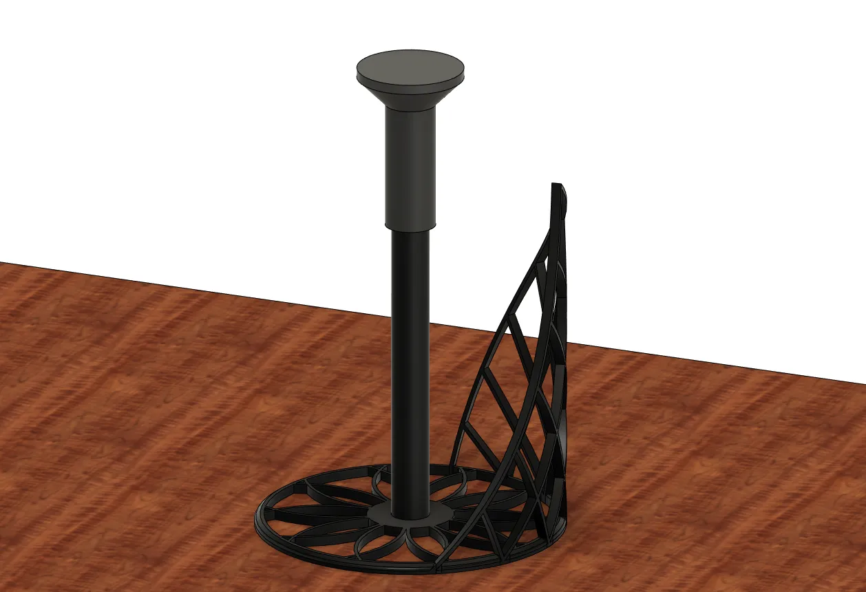 Geometrical Paper Towel Holder v2 – Free STL File Geometrical Paper Towel Holder v2 3D print by Mattia Martelli